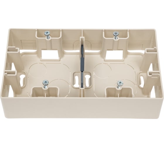 Изображение товара Коробка Legrand для накладного монтажа 2 поста Etika слоновая кость 672540