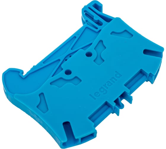 Изображение товара Пружинная клемма однополюсная Legrand Viking 3 1 вход/1 выход шаг 6 мм синий 037201
