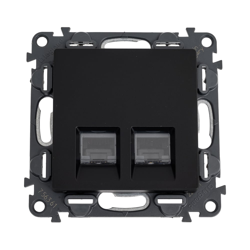 Изображение товара Информационная розетка двойная Legrand Valena LIFE RJ45 Кат5е UTP антрацит