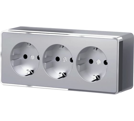 Изображение товара Тройная розетка с заземлением и шторками WERKEL W5073106 a052777
