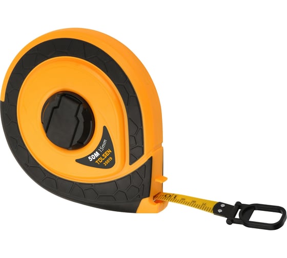 Изображение товара Лента мерная геодезическая TOLSEN Industrial 30 м х 15 мм, фиберглас, закрытый корпус 35018