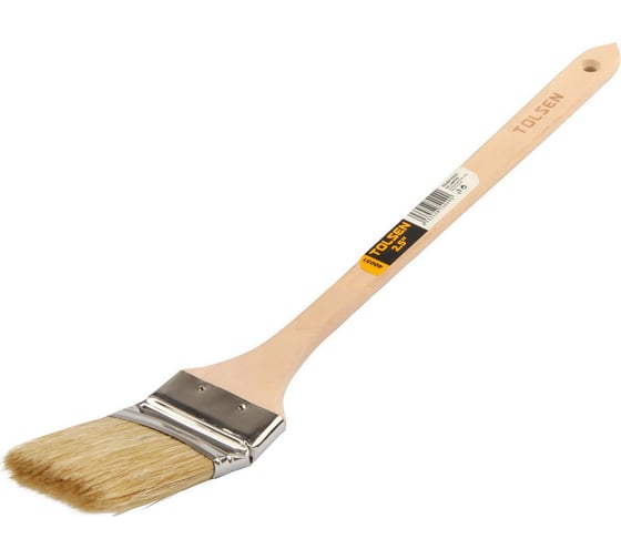Изображение товара Кисть радиаторная TOLSEN 2", смешанная щетина, дерев. ручка, нерж. оправка 40050