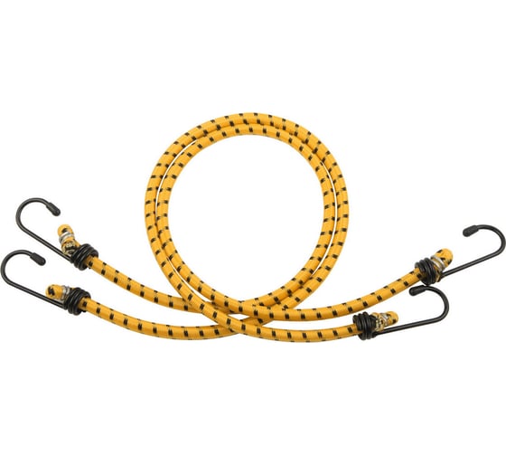 Изображение товара Резинки багажные TOLSEN 90 см, латекс/резина, Ø7 мм, крюки Ø3 мм, 2 шт 62243