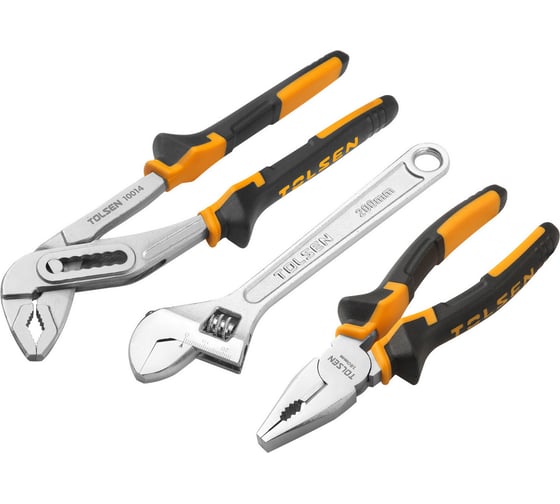 Изображение товара Набор слесарно-монтажных инструментов TOLSEN 3 пр, блистер 10403