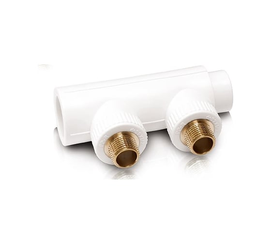 Изображение товара Коллектор Blue Ocean полипропилен НР 2 отвода - 40х1/2х2 осевое 100 мм PPRF/FCEUMET-02(W)-40х1/2"х2