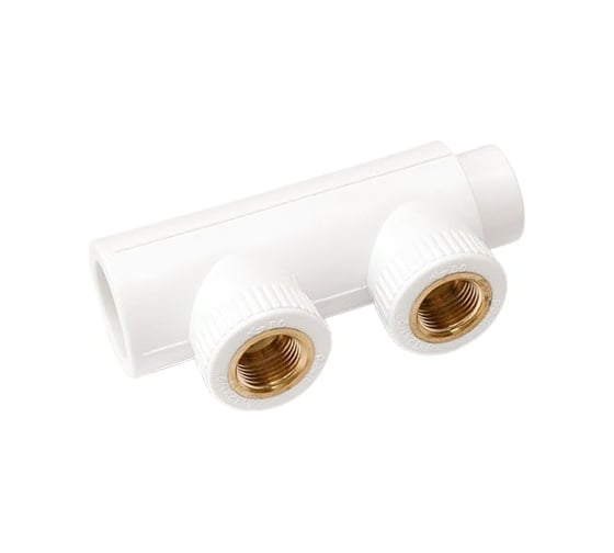 Изображение товара Коллектор Blue Ocean полипропилен ВР 2 отвода - 40х1/2х2 осевое - 57 мм PPRF/FCEUMIT(W)-40х1/2"х2