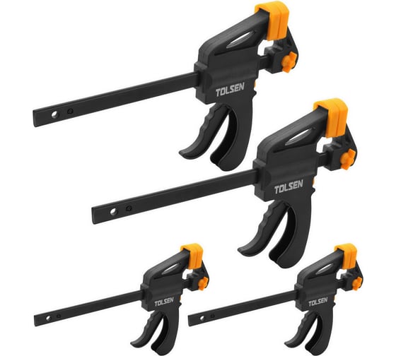 Изображение товара Набор быстрозажимных струбцин TOLSEN 100/150мм, 4 шт 10209