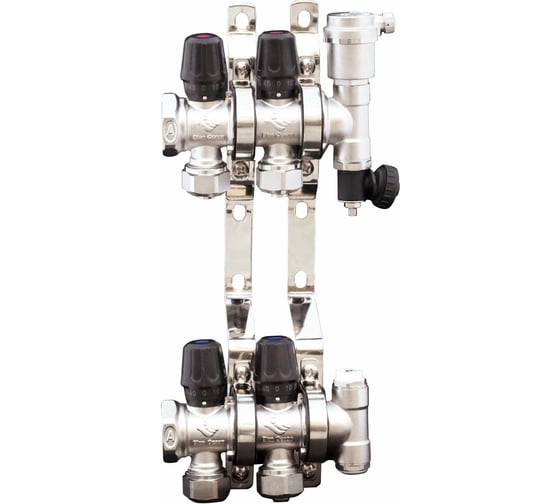 Изображение товара Коллектор Blue Ocean латунный, разборный, на 4 выхода, ф16 BO/UFH-1/UJMB-2x1"x16