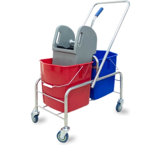 Изображение товара Тележка уборочная ACG 2 х 25л с отжимом, база хром 1028492