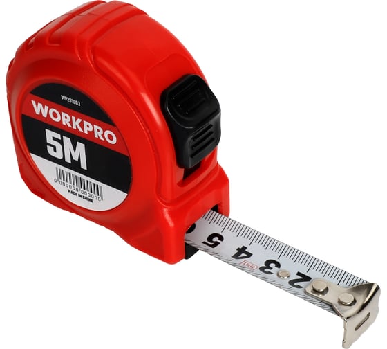 Изображение товара Рулетка WORKPRO пластмассовая 5м*19мм WP261003