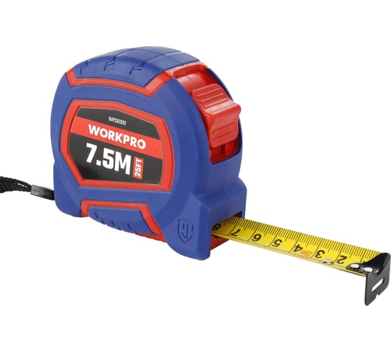 Изображение товара Рулетка WORKPRO пластмассовая 7.5м(25фут)*25мм WP261010
