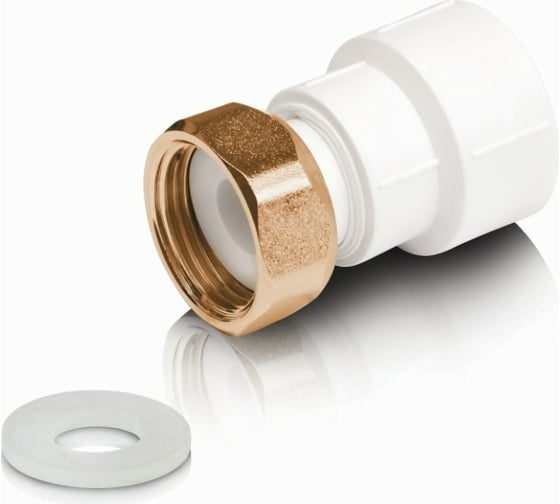 Изображение товара Муфта Blue Ocean PPR с накидной гайкой и вставкой из ППР вн - 20х3/4 1/20/200 PPRF/PPRCA-FTNBA(W)-20х3/4"