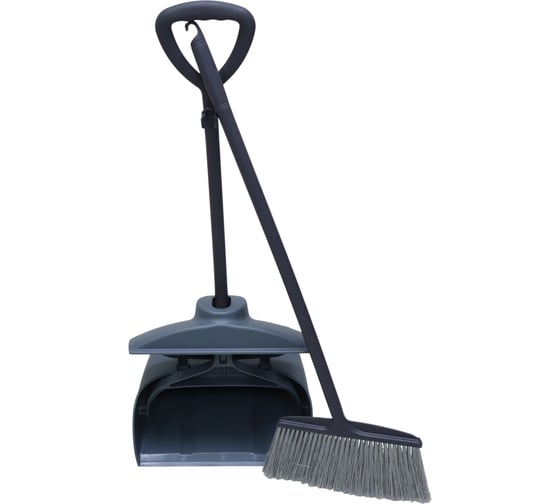 Изображение товара Совок-ловушка ACG с крышкой БЕЗ колес + щетка серый 1022207