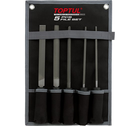 Изображение товара Набор напильников TOPTUL 5 предметов на полотне, GPAQ0503