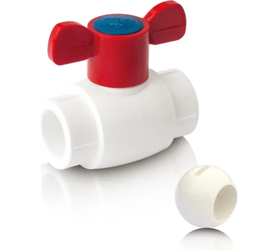 Изображение товара Шаровой кран Blue Ocean полипропиленовый, (шар - PPSU), для агрессивных сред - 25 PPRF/BV/PPR/HW-2B(W)-25