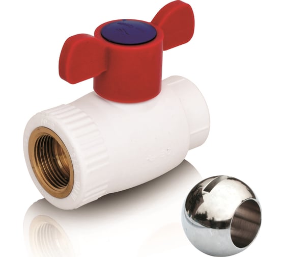 Изображение товара Шаровой кран Blue Ocean полипропиленовый (шар латунь) ВР - 20х1/2 PPRF/BV-HW-1B/PPR(W)-20х1/2" FT