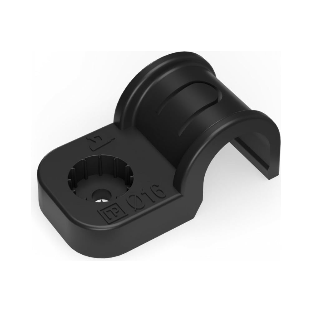 Изображение товара Крепеж-скоба пластиковая односторонняя Промрукав 16 мм черная 700 шт