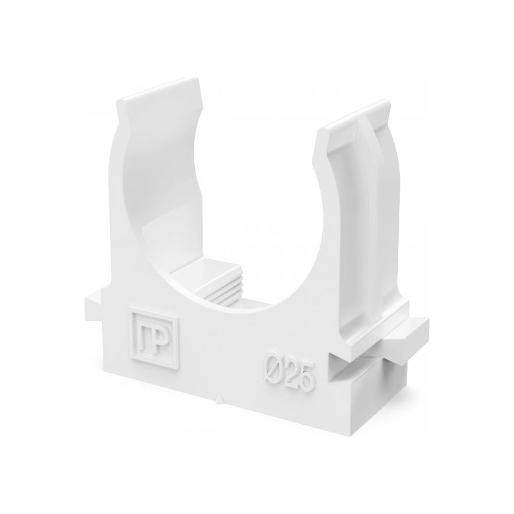 Изображение товара Крепеж-клипса для труб Промрукав 25 мм 100 шт белая для прямого монтажа