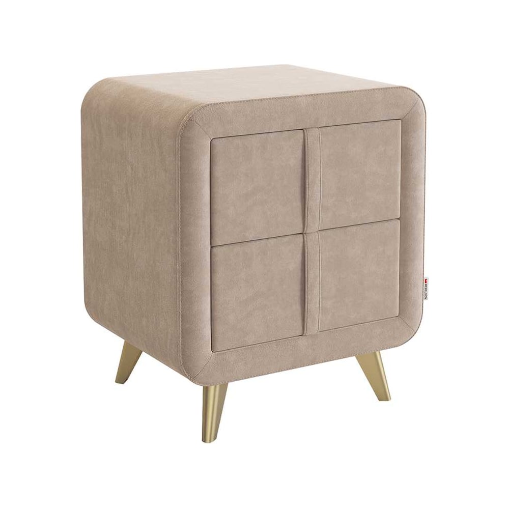 Изображение товара Прикроватная тумба Софи 2 капучино велюр, классический стиль, 2 ящика