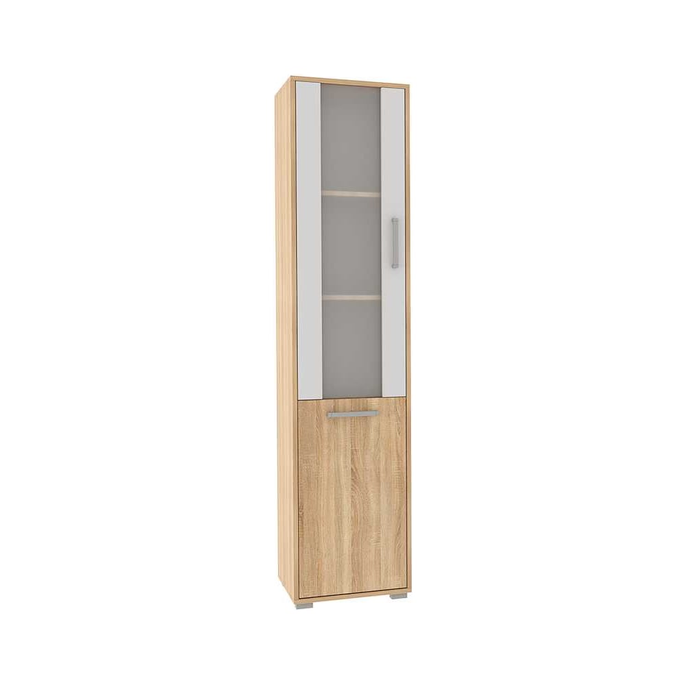 Изображение товара Стеллаж Лайт-2 дуб сонома и белый 5 полок классический дизайн