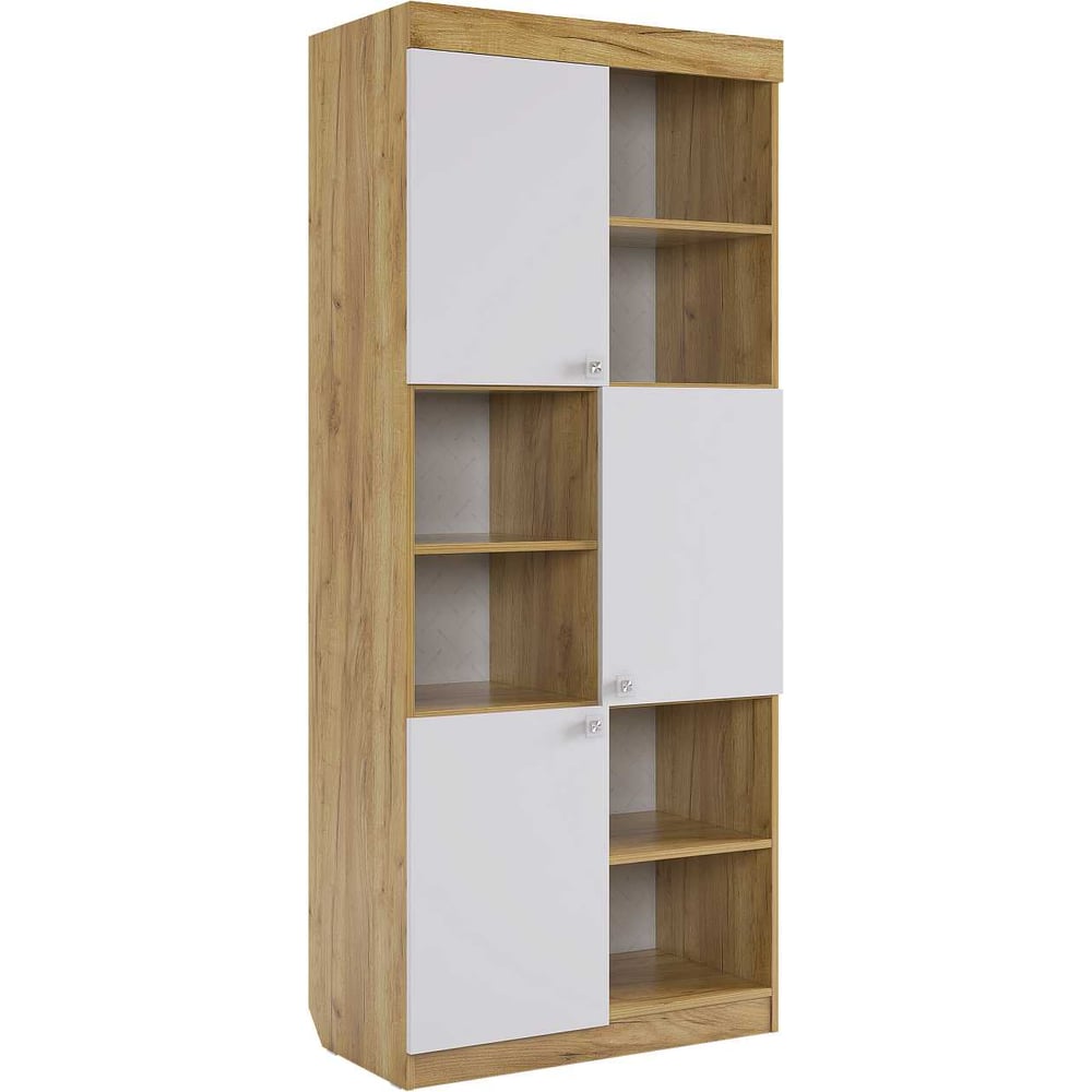 Изображение товара Стеллаж Форсаж дуб крафт золотой/белый MKF-03.2725 мебель для хранения