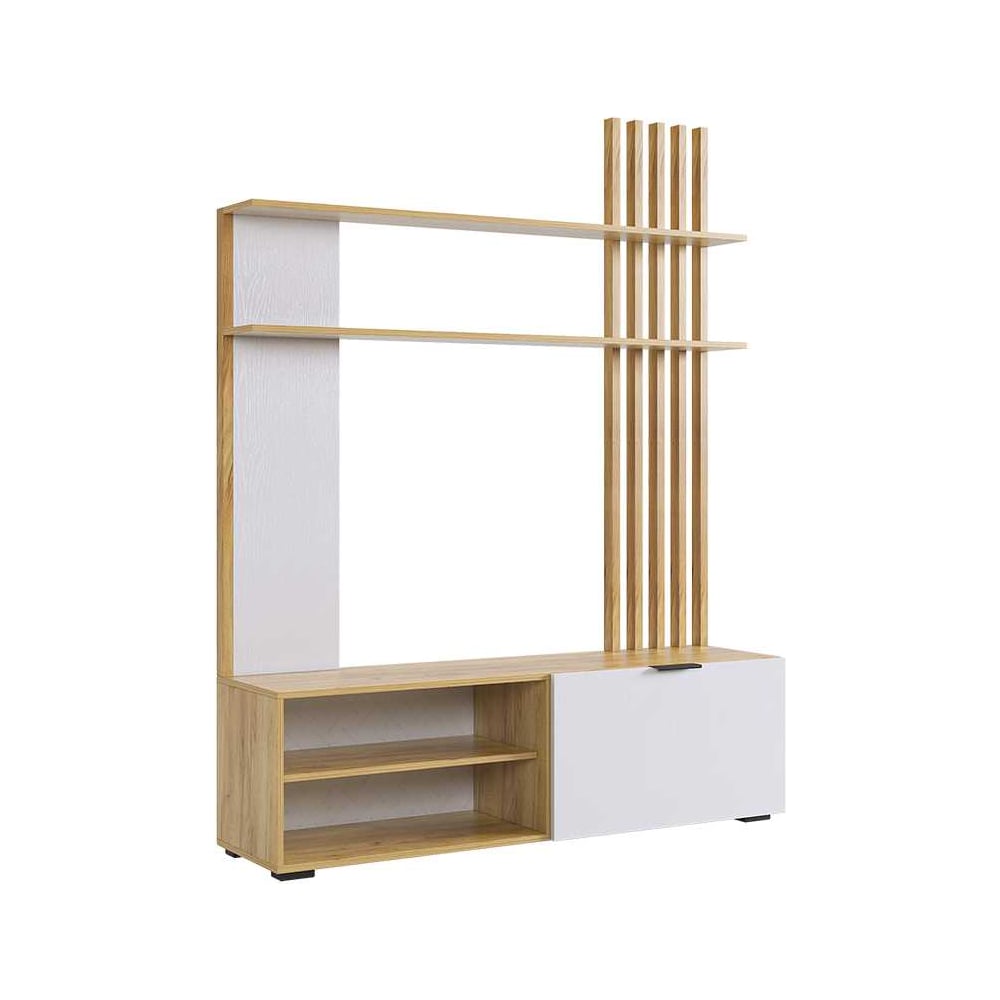 Изображение товара Гостиная Стенка Бери дуб крафт золотой/белое дерево GNS-01.2563