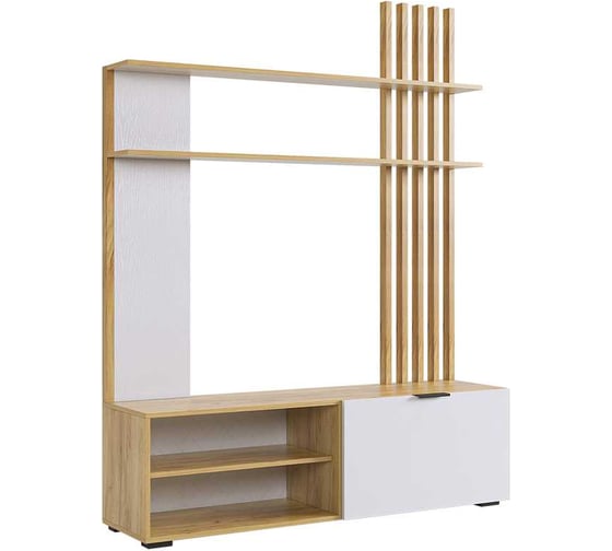 Изображение товара Гостиная Стенка Бери дуб крафт золотой/белое дерево GNS-01.2563