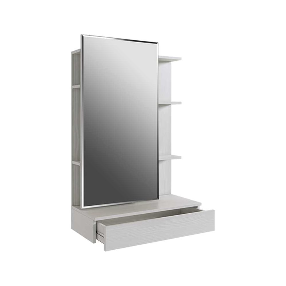 Изображение товара Трюмо Арина белый рамух STA-01.1747 с зеркалом и ящиком для хранения