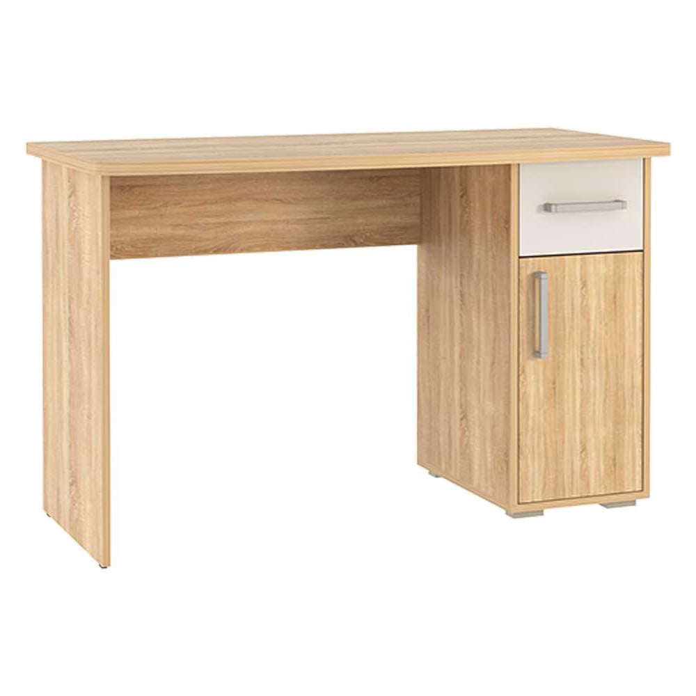 Изображение товара Компьютерный стол Лайт-1 1200 дуб сонома белый, классический дизайн, 1 ящик