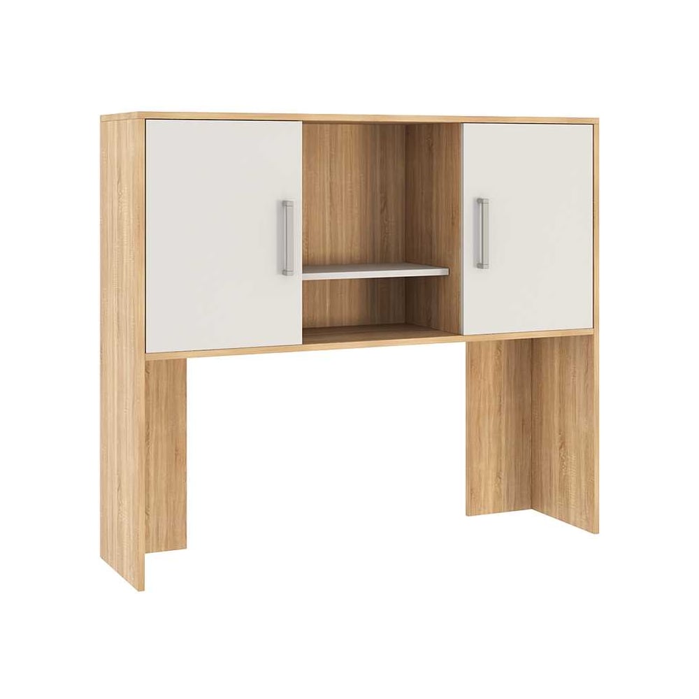 Изображение товара Надстройка компьютерного стола Лайт-2 1200 дуб сонома белый NKL02S1.2.1623