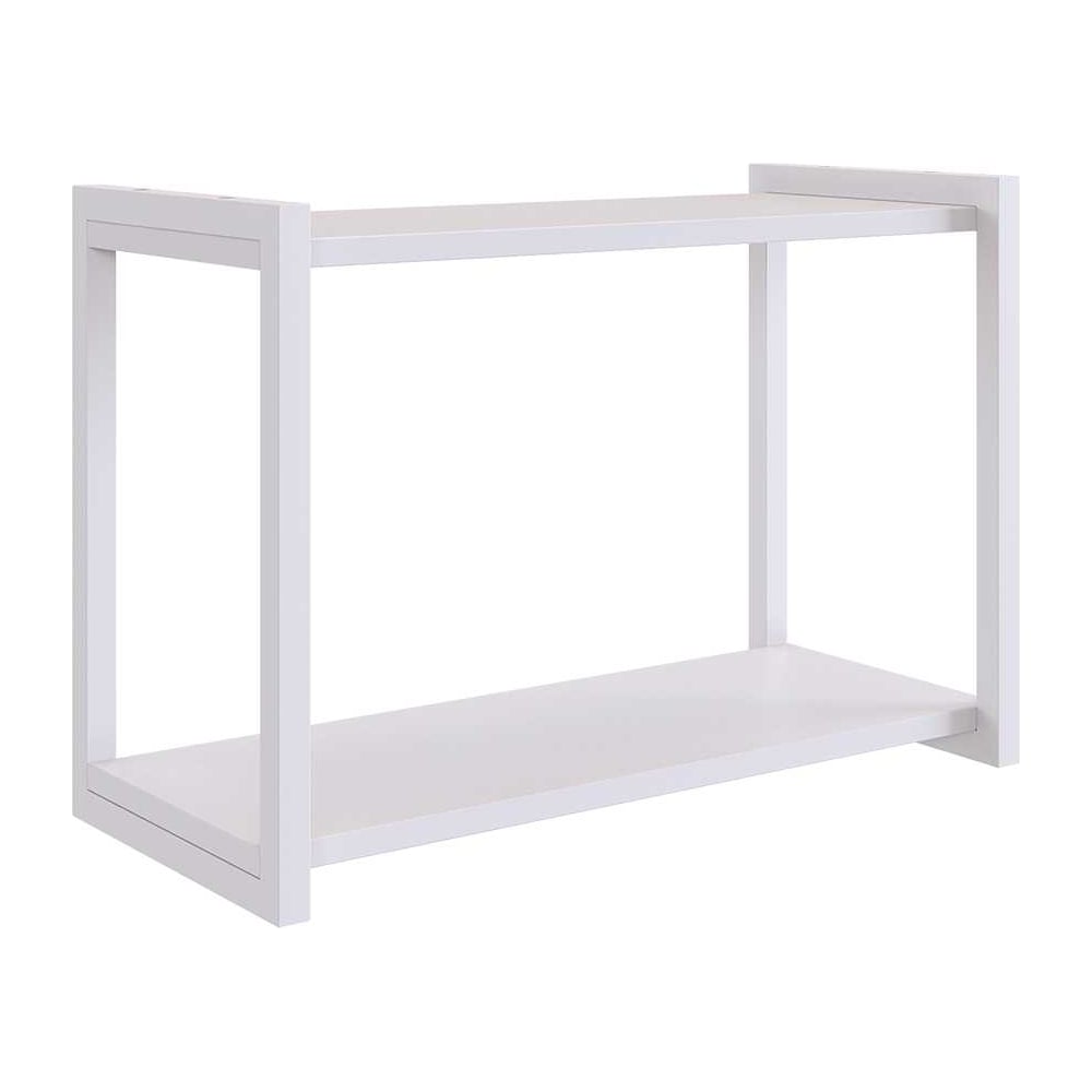 Изображение товара Настенная полка Юниор белое дерево/белый муар 550х250х380 мм