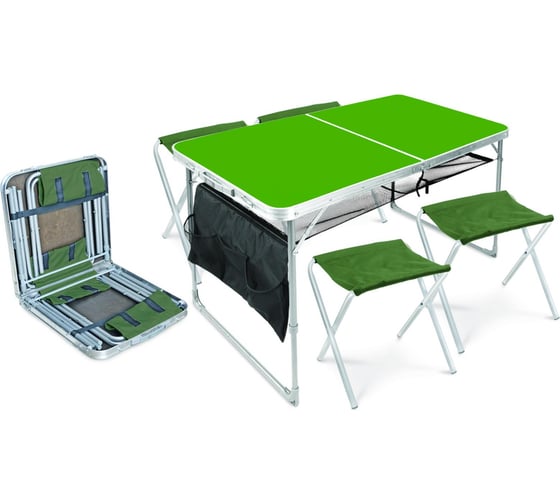 Изображение товара Набор складной мебели Nika темно-зеленый ССТ-К3/2