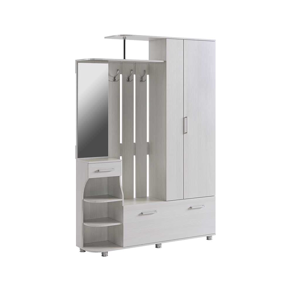 Изображение товара Прихожая Барселона-2 белая рамух 1450х2110 мм современная мебель для прихожей