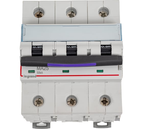 Изображение товара Автоматический выключатель Legrand DX³ 50кА 25А 3п MA 410253