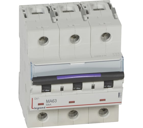 Изображение товара Автоматический выключатель Legrand DX³ 50кА 63А 3п MA 410255