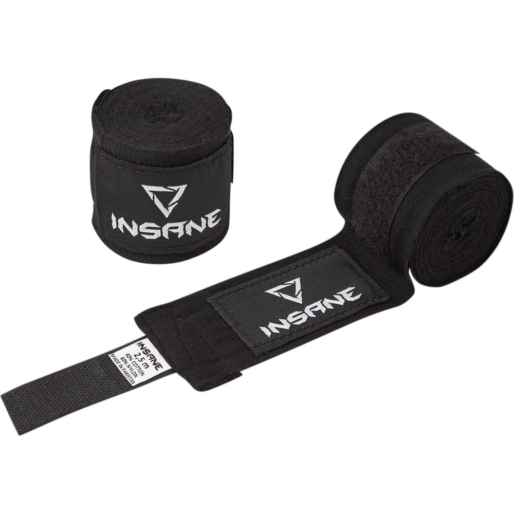 Изображение товара Боксёрский бинт Insane COBRA IN22-HW201 2.5 м хлопок нейлон черный