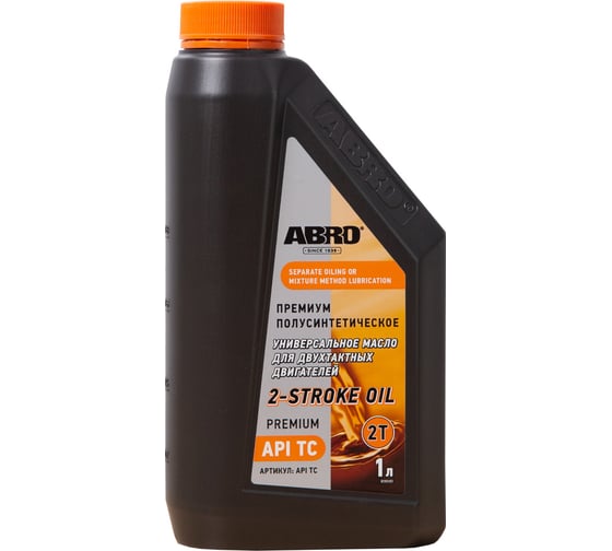 Изображение товара Масло моторное универсальное полусинтетическое 2-х тактное 1 л ABRO API TC