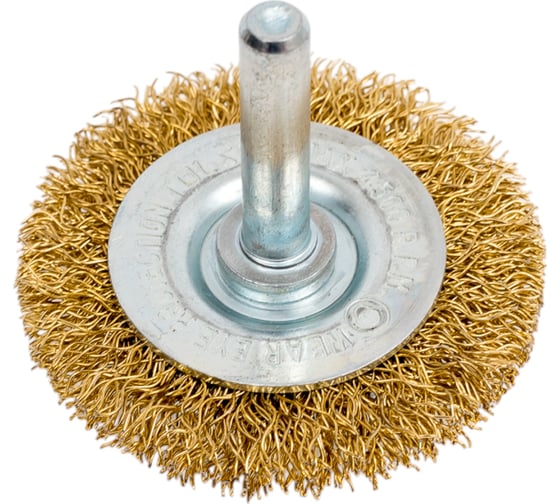 Изображение товара Щетка для дрели дисковая Industrial 50 мм, шпилька, витая проволока 0.3 мм TOLSEN 77540