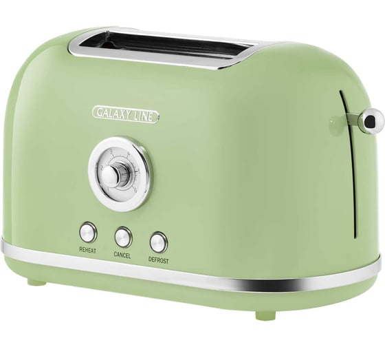 Изображение товара Тостер электрический Galaxy LINE GL 2911, райская олива, металл, 900 Вт, 7021329110