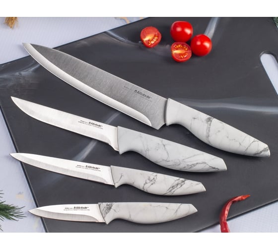 Изображение товара Набор ножей Attribute MARBLE 4 предмета WB/AKM-4
