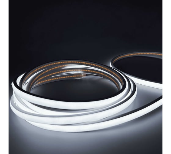 Изображение товара Светодиодная лента Geniled для бани и сауны 5 метров 6000К термостойкая в силиконе 24v 03571