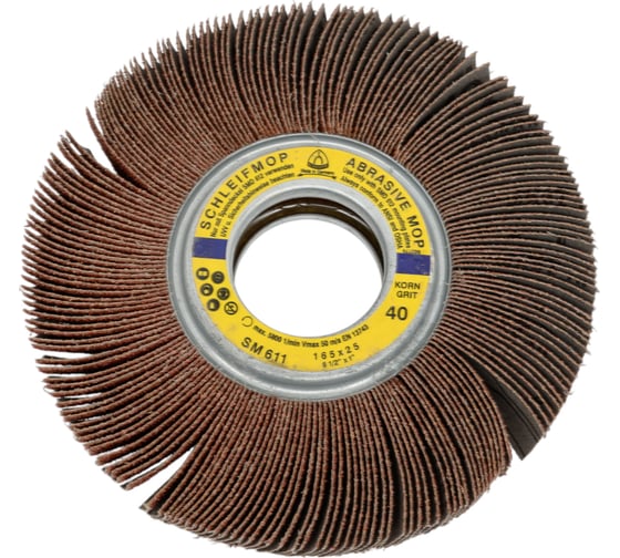 Изображение товара Лепестковый шлифовальный круг SM611 165x25x43.1 мм, P40 Klingspor 12075
