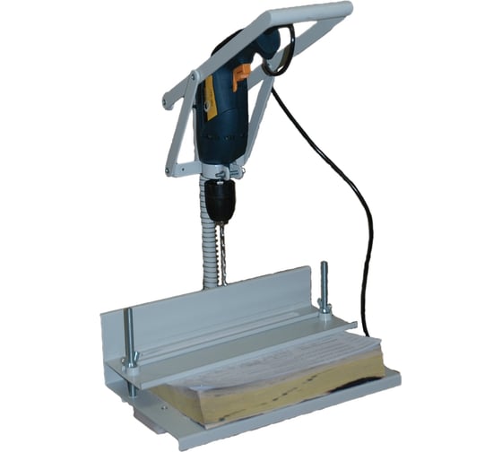 Изображение товара Станок для архивного переплета ОФИСМАГ вертикальный УПД Д (с дрелью), с лотком, сшивка до 100 мм (950 л.) 531082