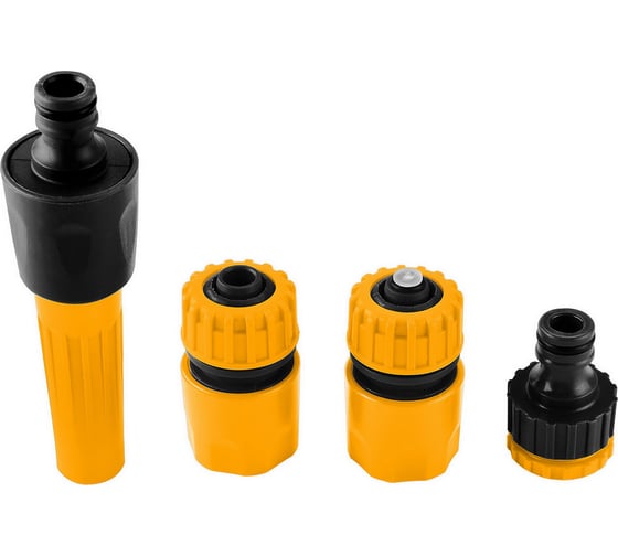 Изображение товара Набор поливочный TOLSEN 1/2", насадка-распылитель, 2 коннектора, адаптер 1/2 57125