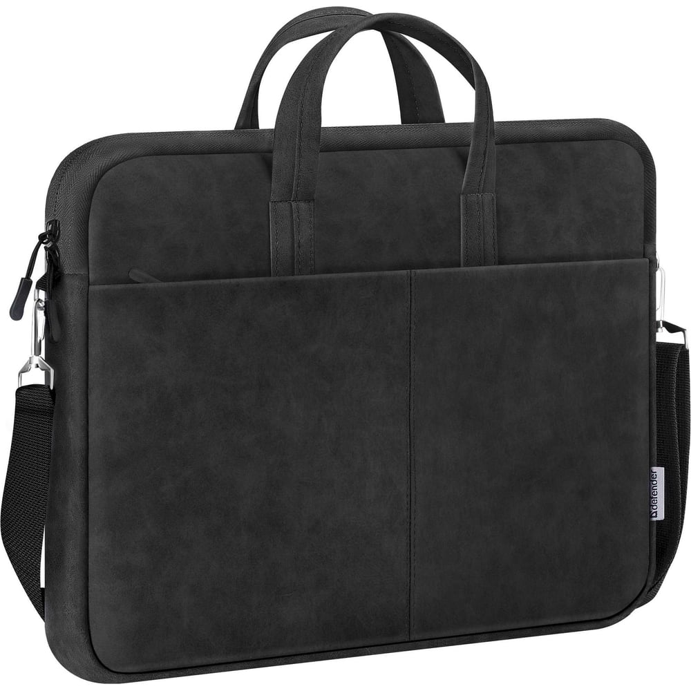 Изображение товара Сумка для ноутбука DEFENDER Solid 15.6 полиуретан кожа, черный, карман 26091