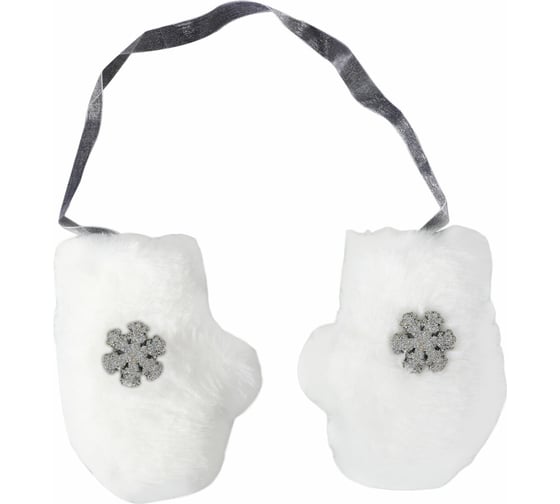 Изображение товара Украшение елочное Золотая сказка "Варежки", 1 пара, 10 см, полиэстер, пакет с европодвесом 592150