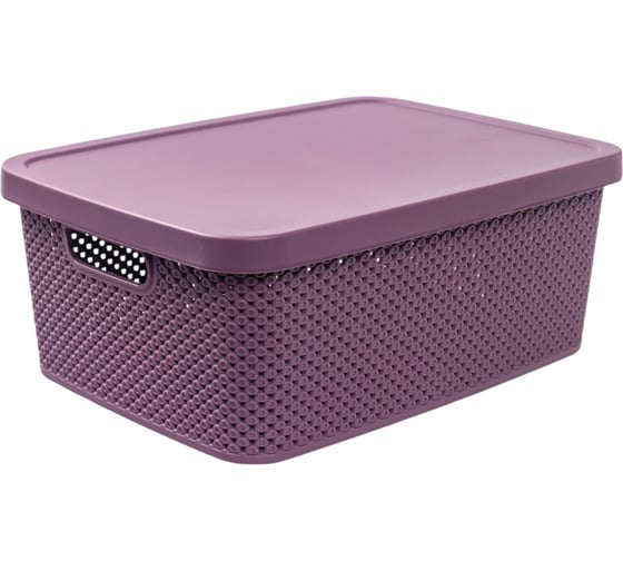 Изображение товара Коробка для хранения HOBBY LIFE DIAMOND фиолетовая M 13 л с крышкой HL041261DL