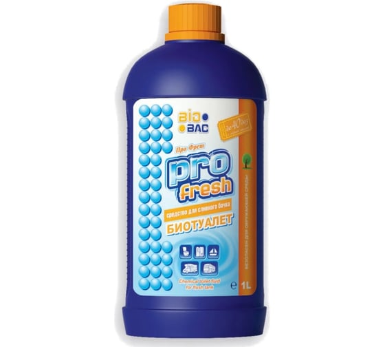Изображение товара Средство для сливного бачка биотуалета 1 л BIOBAC PRO FRESH
