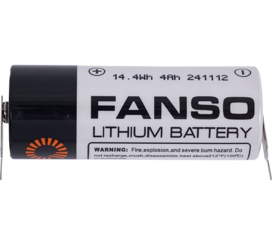 Изображение товара Батарея FANSO тионил-хлоридная (Li-SOCl2) ER18505H/2PT 2740581