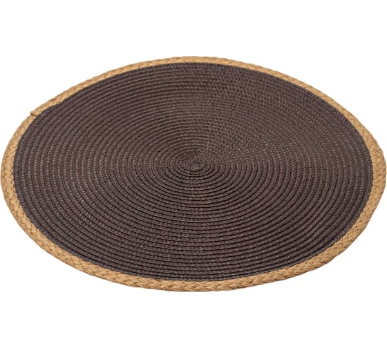 Изображение товара Сервировочная салфетка DOMENIK круглая JUTE 38 см шоколадная DMP25